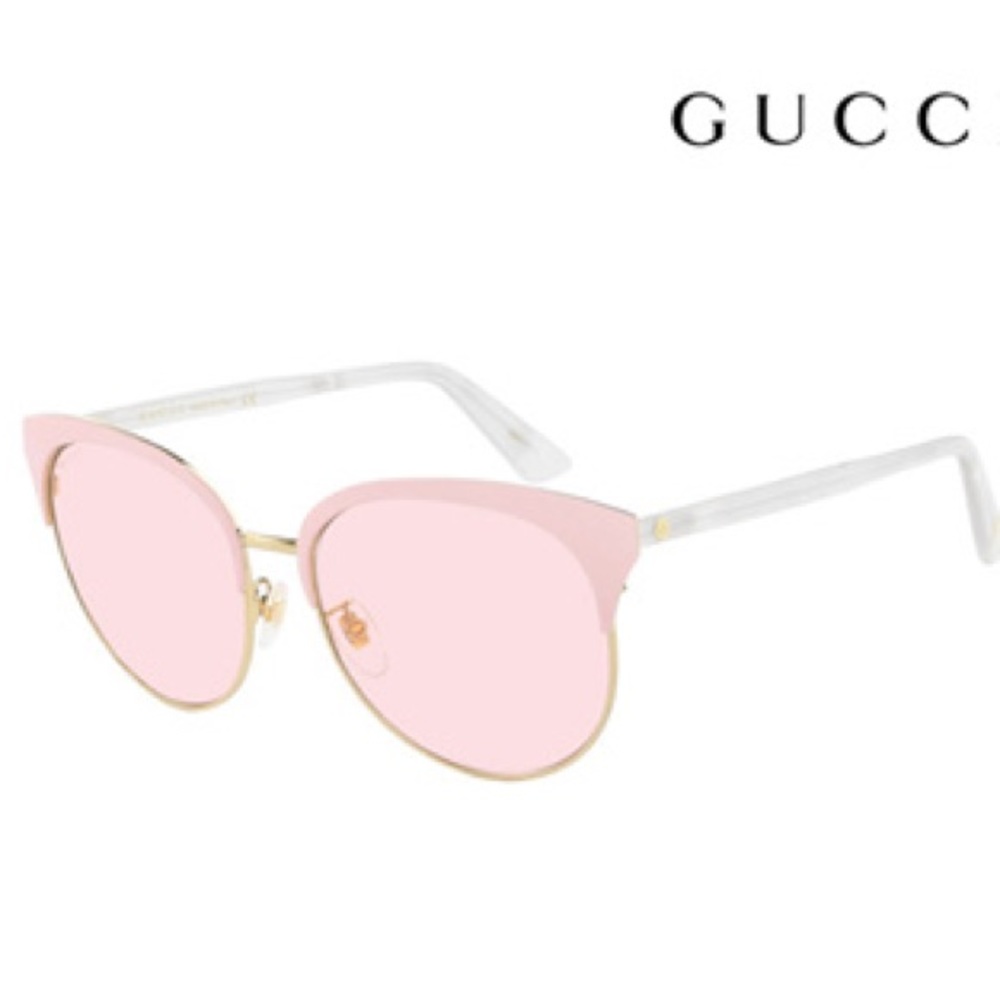 Gucci Sunglasses Pink Cat Eye Round Frame